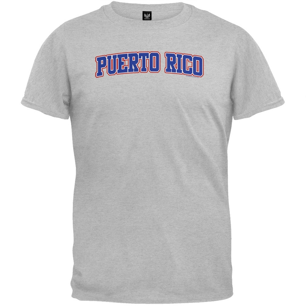 Puerto Rico T-Shirt Men's T-Shirts Old Glory 2XL Grey 