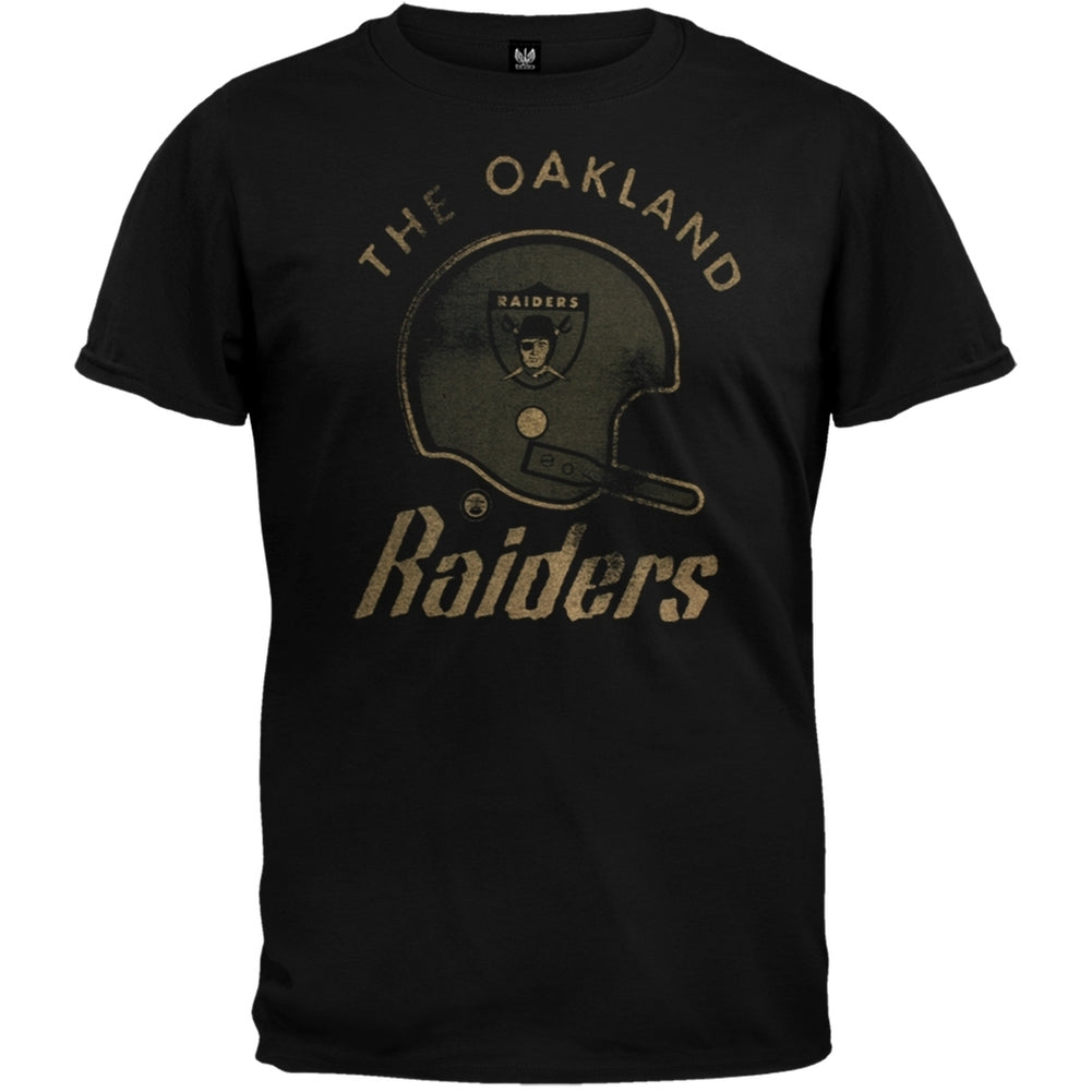 Oakland Raiders - Vintage Helmet Soft T-Shirt Men's T-Shirts Oakland Raiders SM Black 