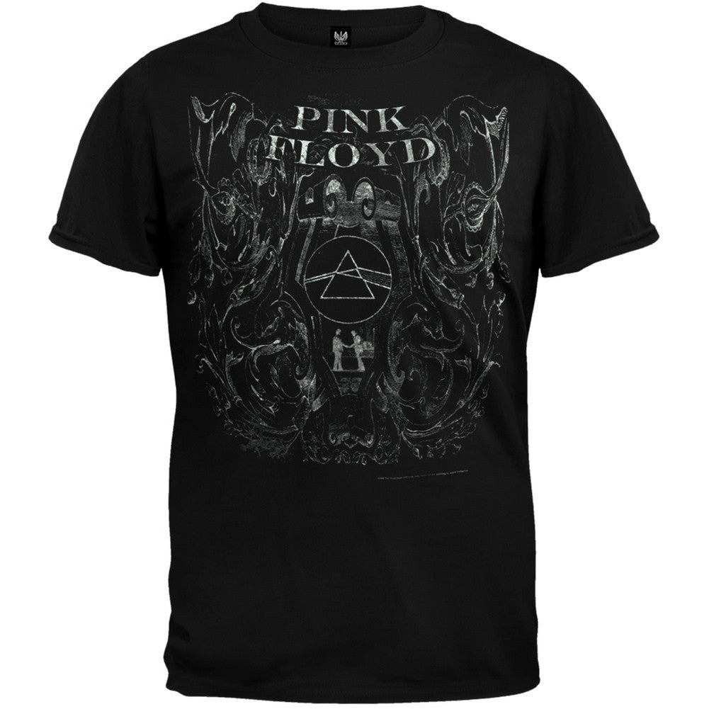 Pink Floyd - Tonal Prism Filagree T-Shirt Men's T-Shirts Pink Floyd SM Black 