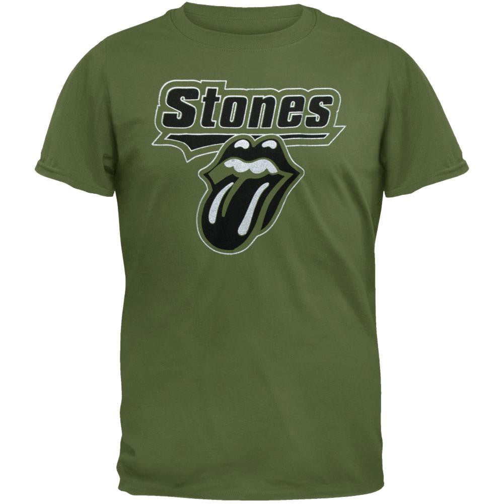 Rolling Stones - Foil Logo Soft T-Shirt Men's T-Shirts Rolling Stones MD Green 