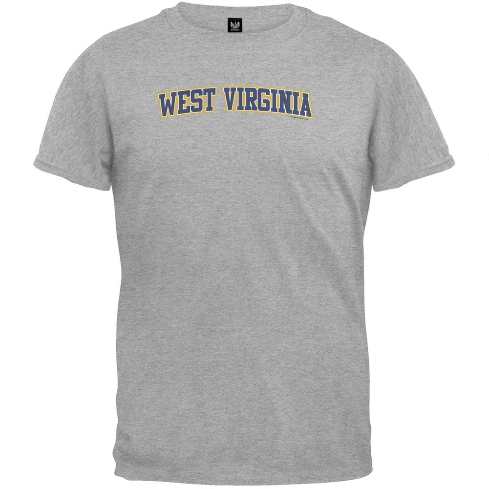 West Virginia Grey T-Shirt Men's T-Shirts Old Glory 2XL Grey 