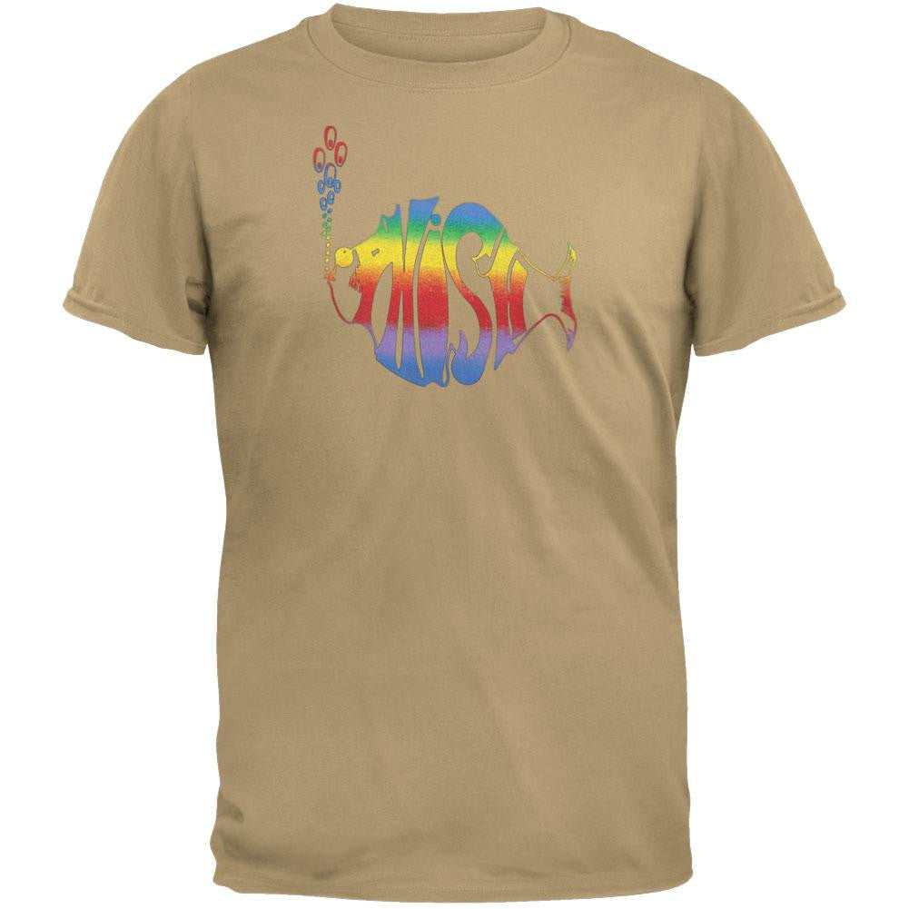 Phish - Rainbow Logo Tan T-Shirt Men's T-Shirts Phish SM Beige 