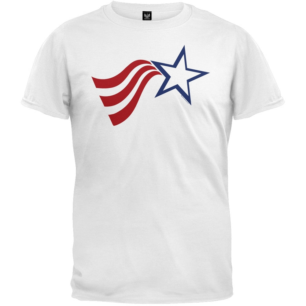 Flag Tail T-Shirt Men's T-Shirts Old Glory 2XL White 