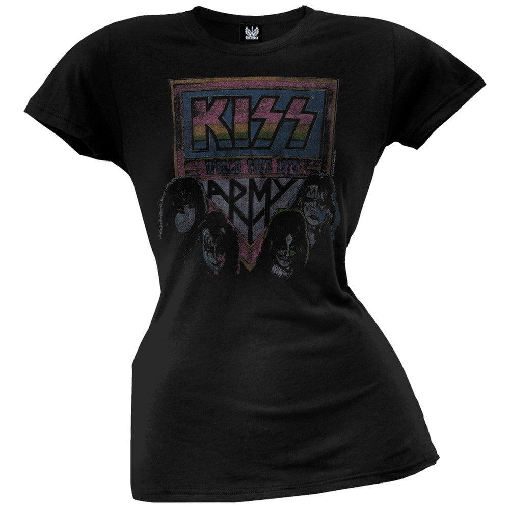 Kiss - Kiss Army Juniors T-Shirt Juniors T-Shirts Kiss MD Black