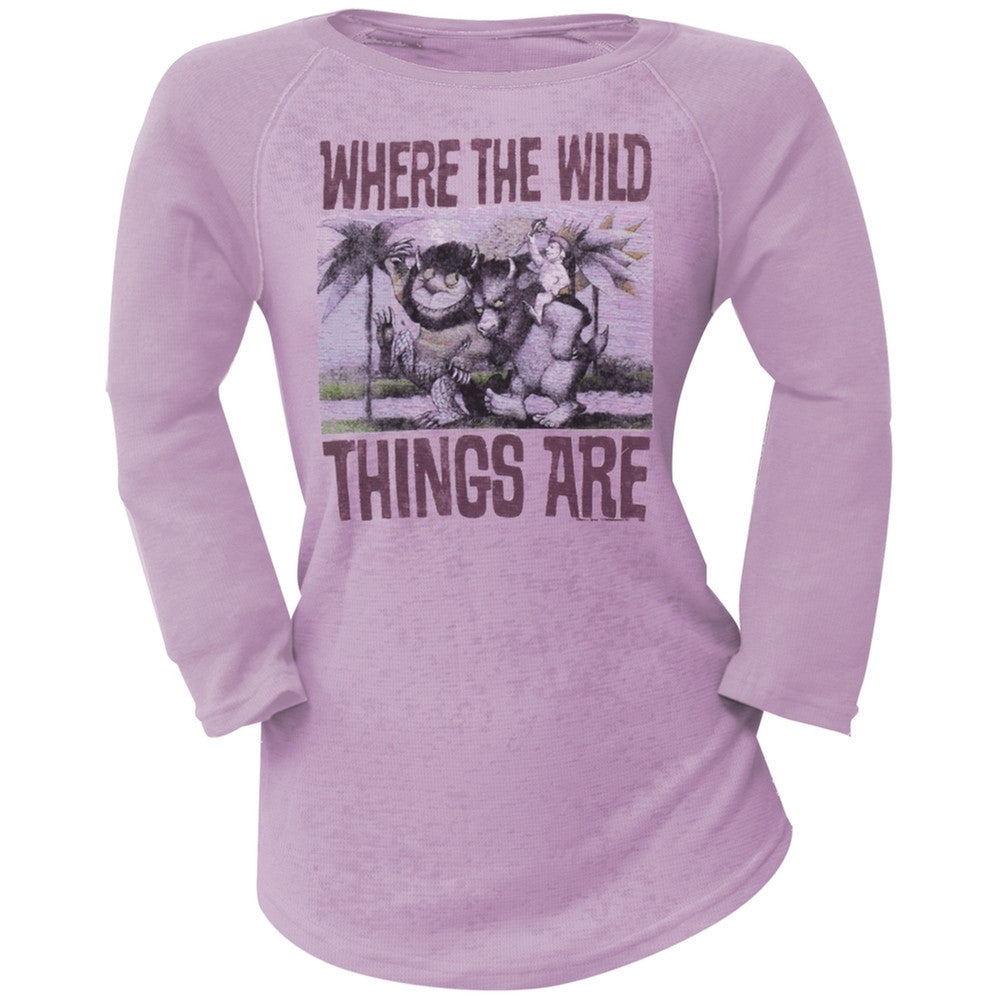 Where The Wild Things Are - Book Cover Juniors Thermal Juniors Thermals Where The Wild Things Are SM Purple