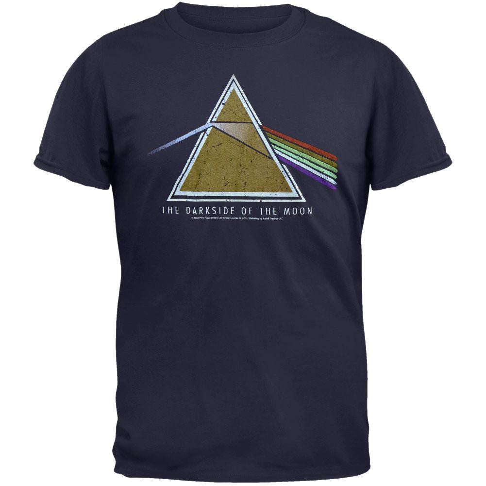 Pink Floyd - Dark Side Navy T-Shirt Men's T-Shirts Pink Floyd 2XL Blue 