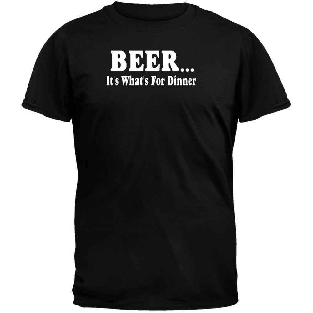 Beer...Its Whats For Dinner T-Shirt Men's T-Shirts Old Glory 2XL Black 