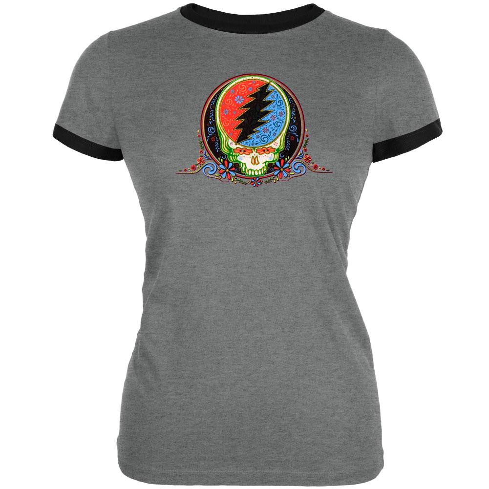 Grateful Dead - Stealie Calaveras Juniors T-Shirt Juniors T-Shirts Grateful Dead   