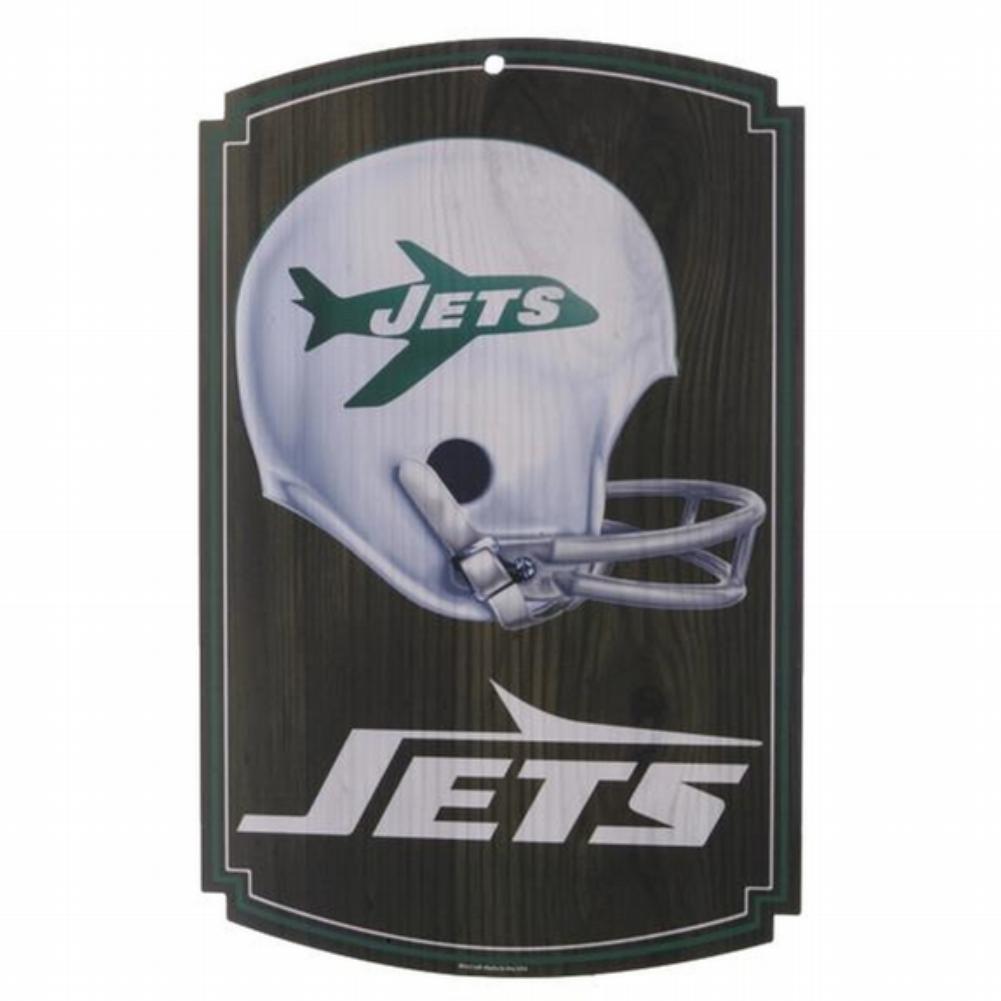 New York Jets - Retro Helmet Wood Sign Signs Old Glory OS Multicoloured 