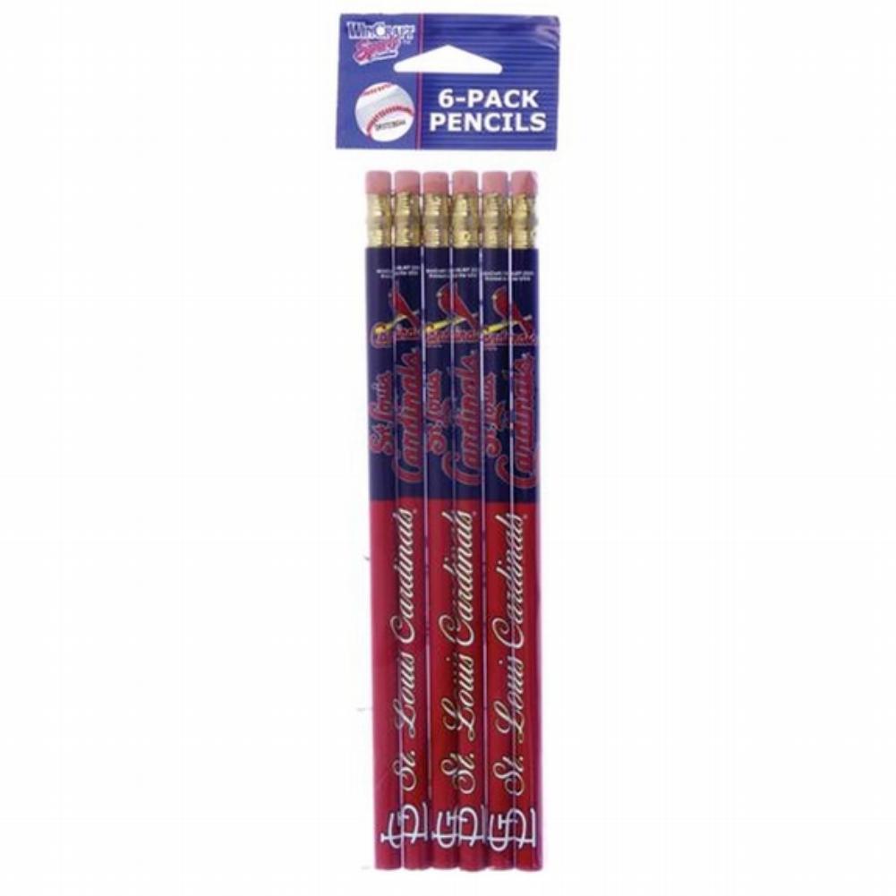 St Louis Cardinals - Pencil 6 Pack Pencils Old Glory OS Red 