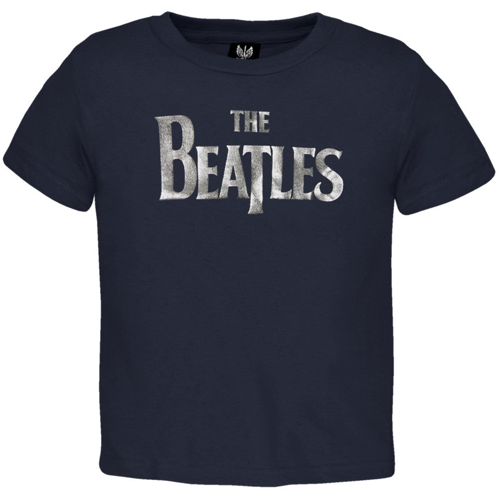 The Beatles - Foil Logo Navy Infant T-Shirt Infant T-Shirts The Beatles   