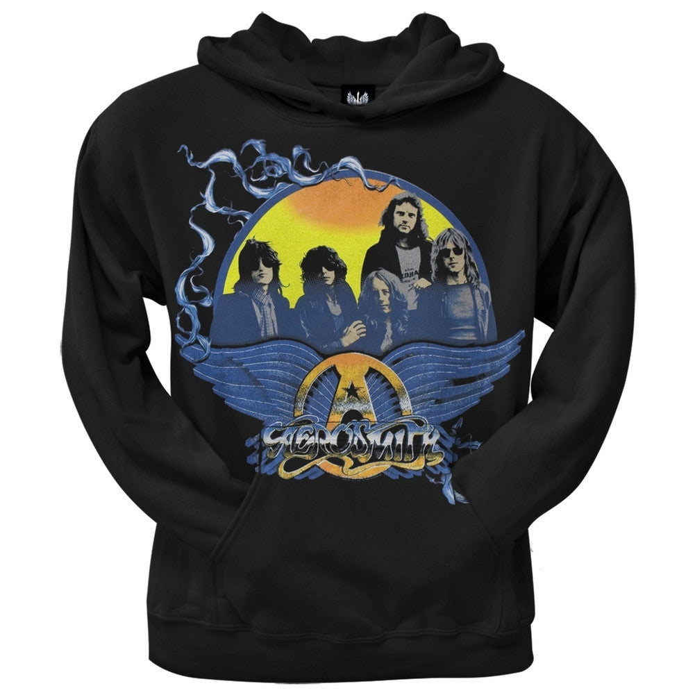 Aerosmith - Classic Pullover Hoodie Men's Hoodies Aerosmith SM Black 