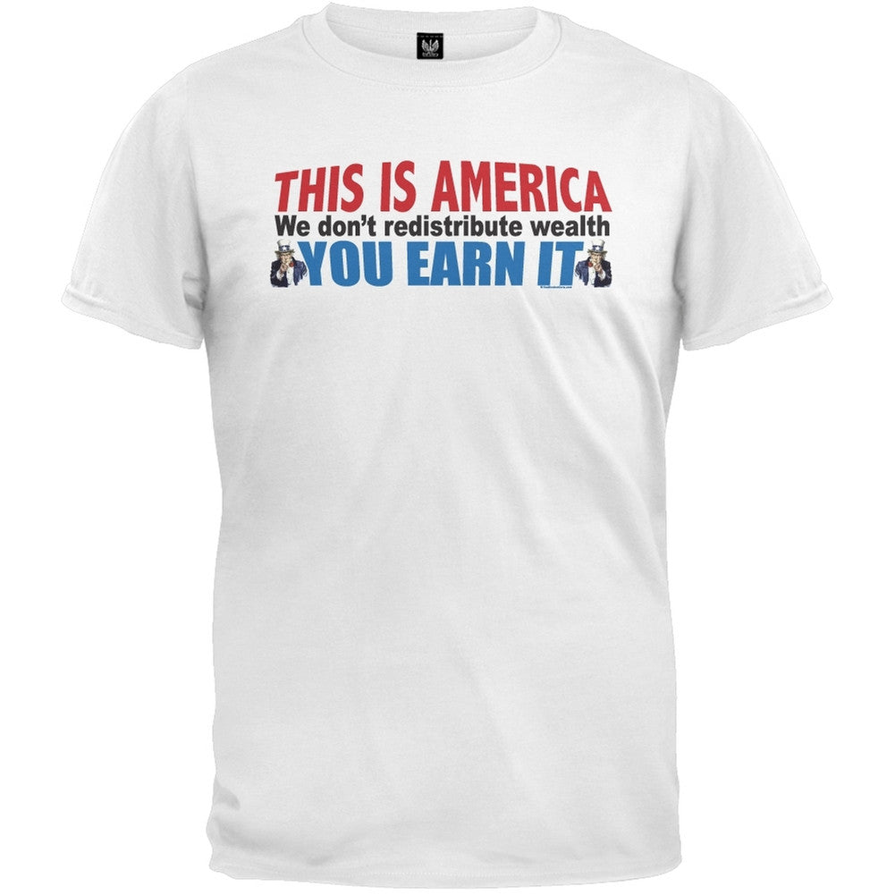 This Is America T-Shirt Men's T-Shirts Old Glory 2XL White 