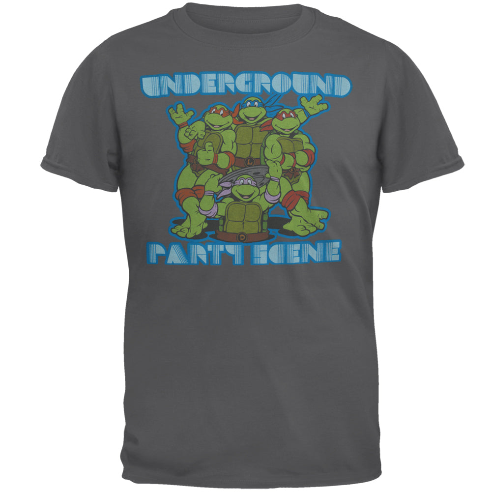 Teenage Mutant Ninja Turtles - Party Scene T-Shirt Men's T-Shirts Teenage Mutant Ninja Turtles 2XL Grey 