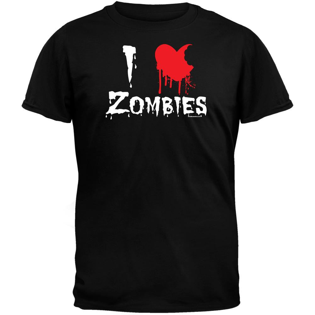 Halloween I Heart Zombies Black T-Shirt Men's T-Shirts Old Glory   