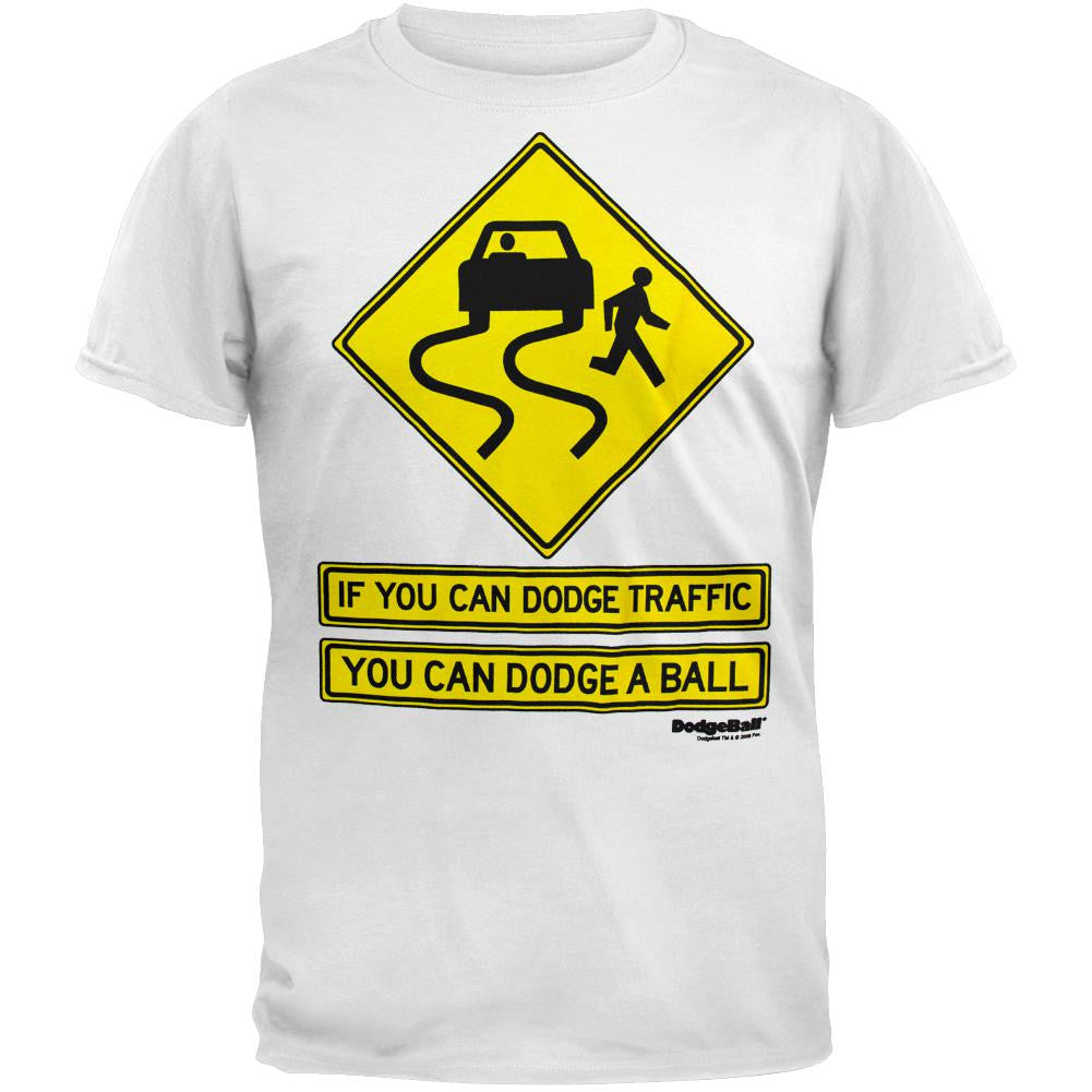 Dodgeball - Dodge Traffic T-Shirt Men's T-Shirts Dodgeball SM White 