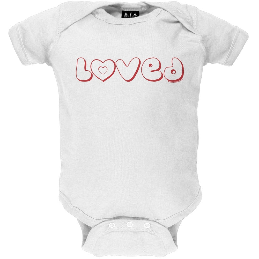 Loved Baby One Piece Baby One Piece Old Glory 0-6M White 