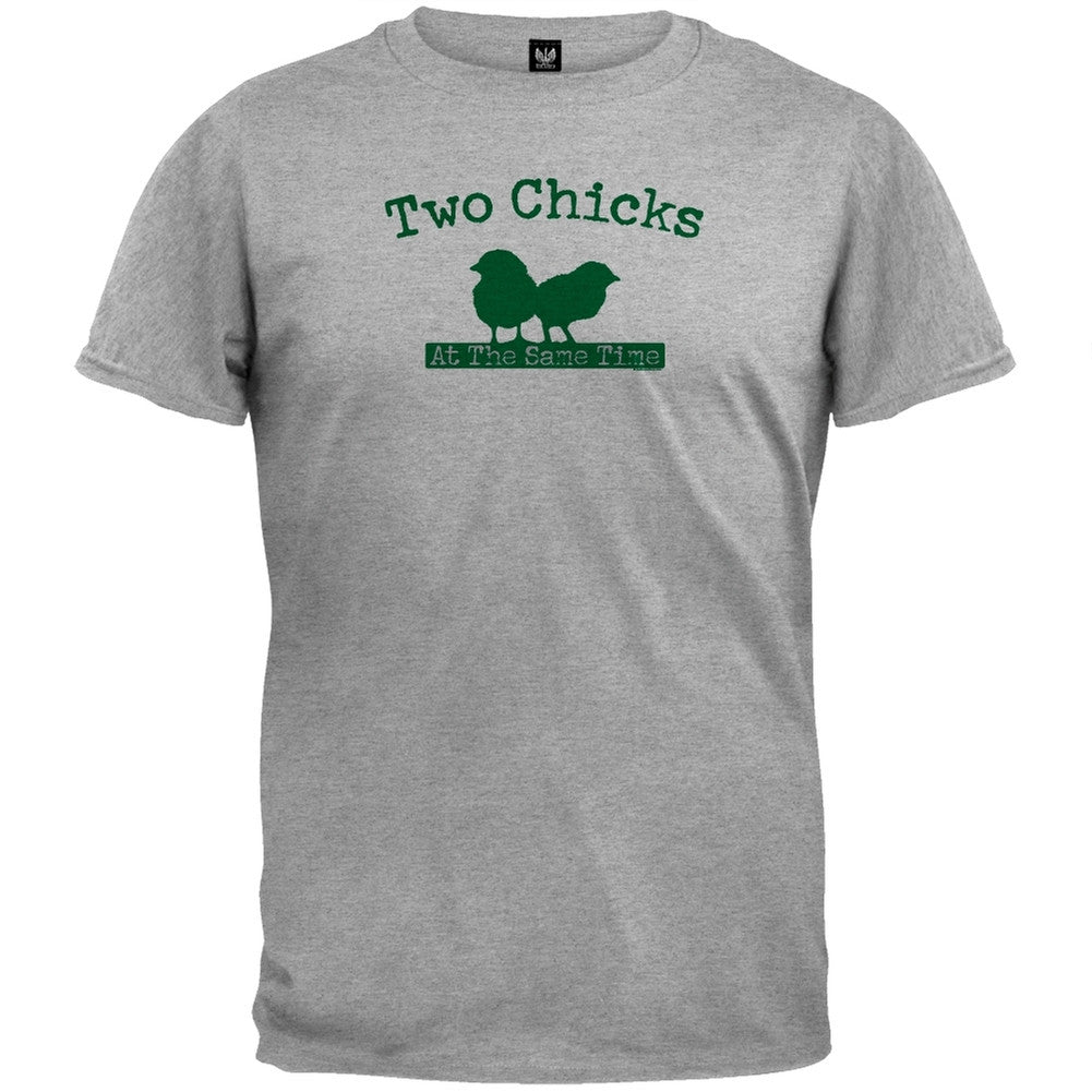 Two Chicks at the Same Time T-Shirt Men's T-Shirts Old Glory   