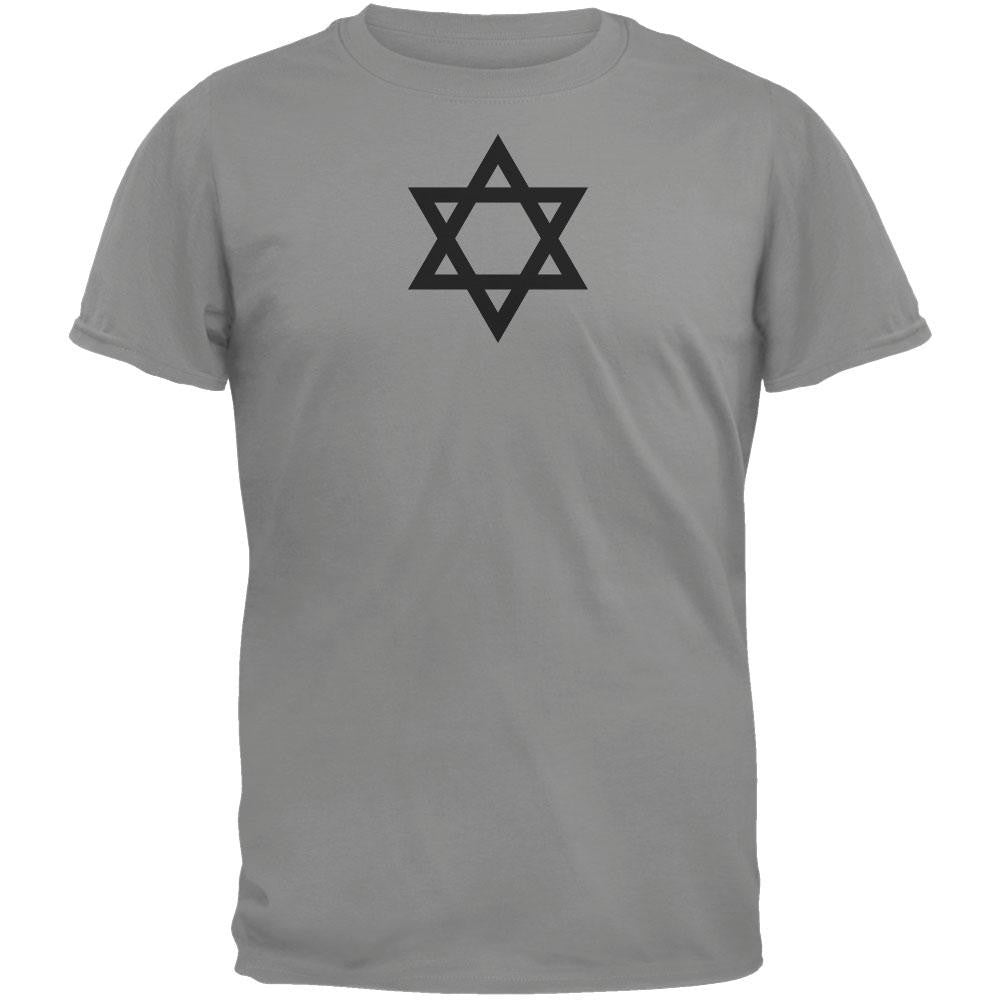 Star of David T-Shirt Men's T-Shirts Old Glory 2XL Grey 