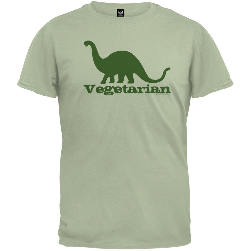 Vegetarian Dino T-Shirt Men's T-Shirts Old Glory 2XL Green 