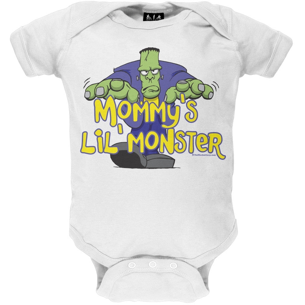 Halloween Mommy's Lil' Monster Baby One Piece Baby One Piece Old Glory 0-6M White 