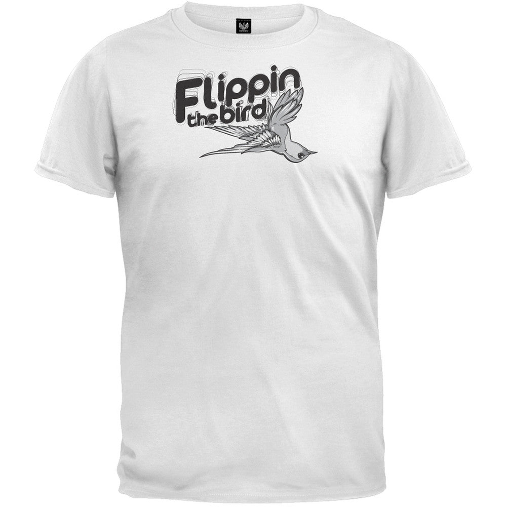 Flippin The Bird T-Shirt Men's T-Shirts Old Glory 2XL White 