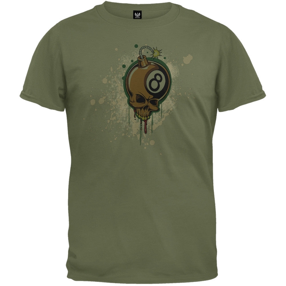 8 Ball Skull T-Shirt Men's T-Shirts Old Glory 2XL Green 