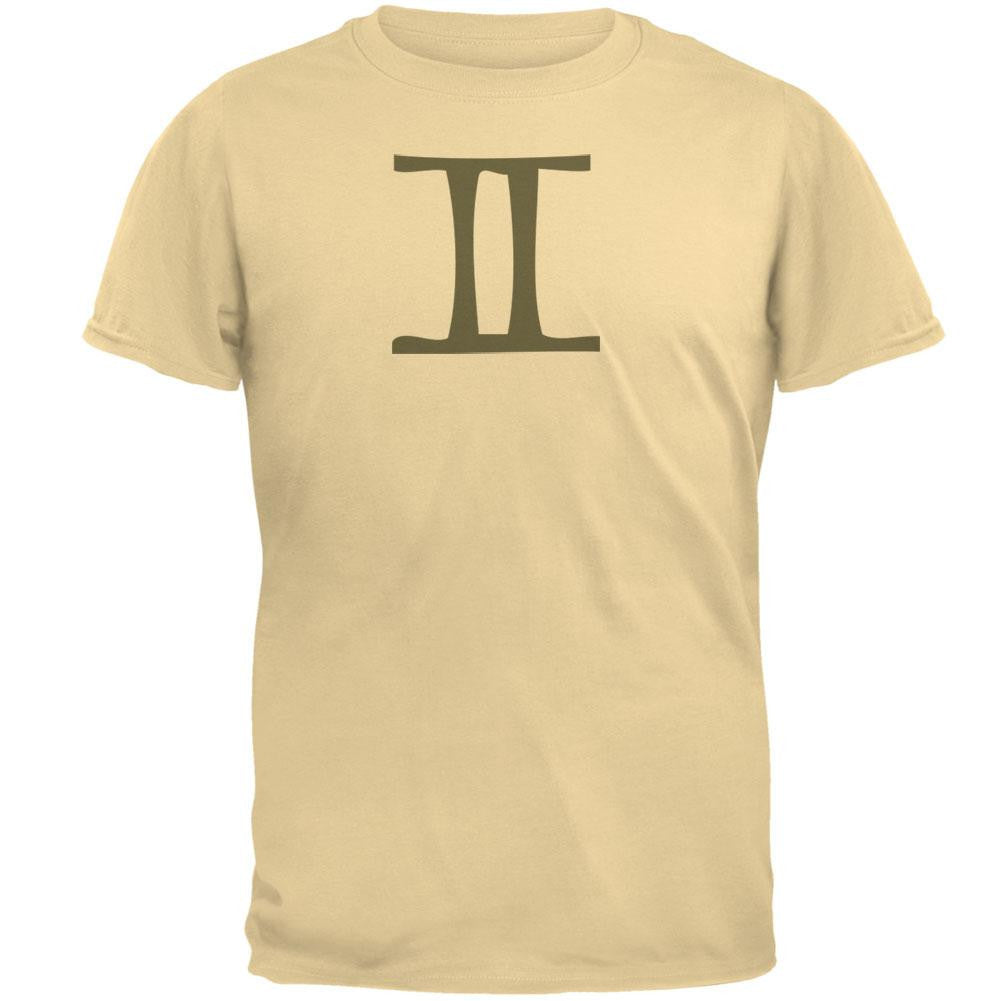Gemini Symbol T-Shirt Men's T-Shirts Old Glory 2XL Yellow 
