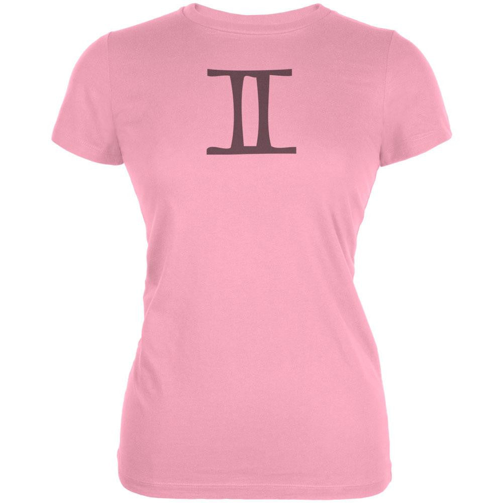 Gemini Symbol Juniors T-Shirt Juniors T-Shirts Old Glory LG Pink 