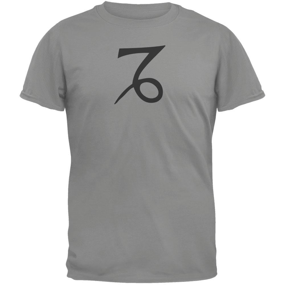 Capricorn Symbol T-Shirt Men's T-Shirts Old Glory 2XL Grey 