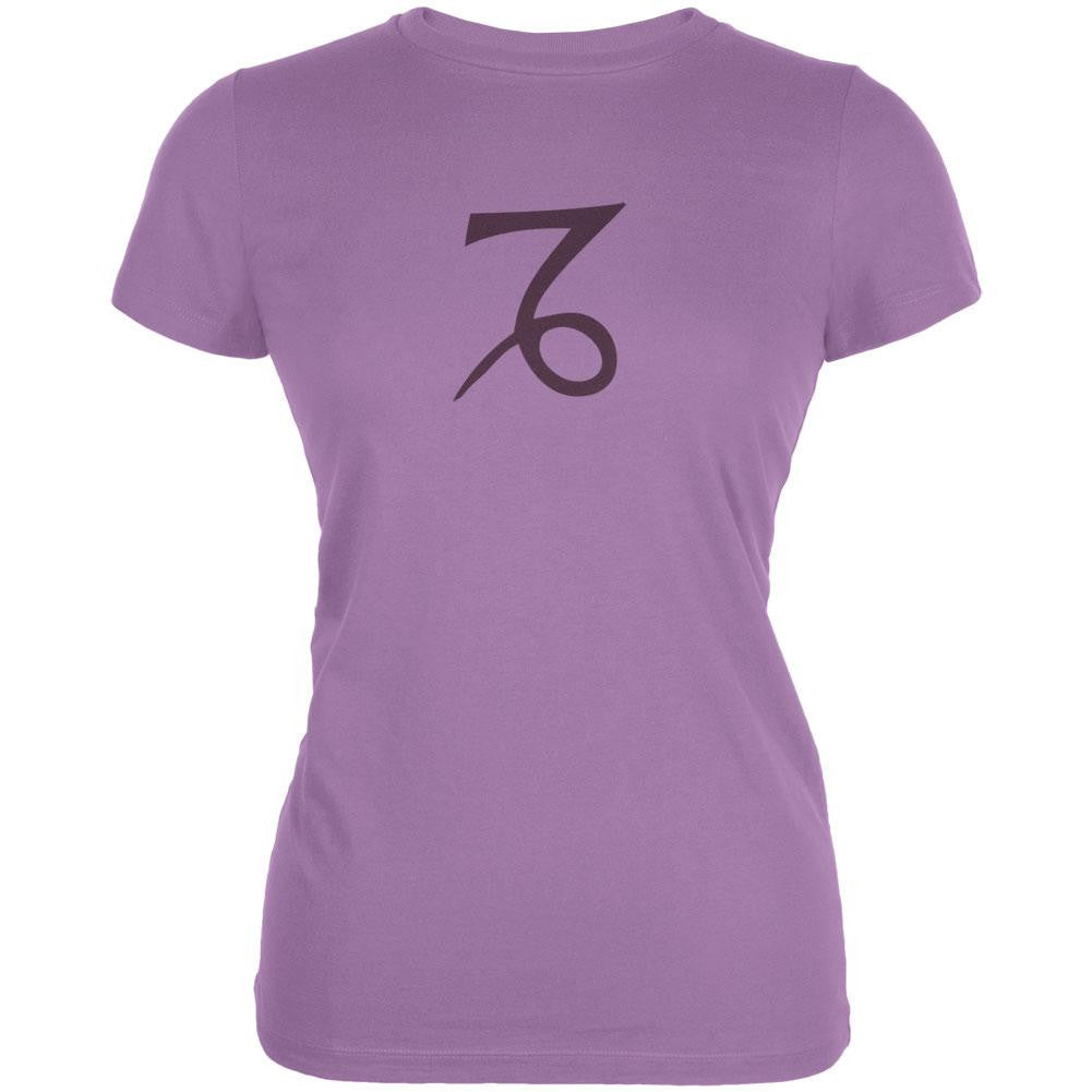 Capricorn Symbol Juniors T-Shirt Juniors T-Shirts Old Glory LG Purple 