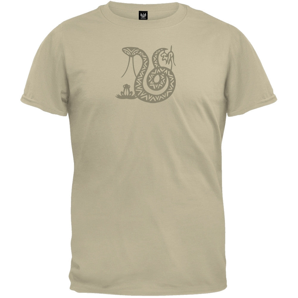 Zodiac Snake T-Shirt Men's T-Shirts Old Glory 2XL Beige 