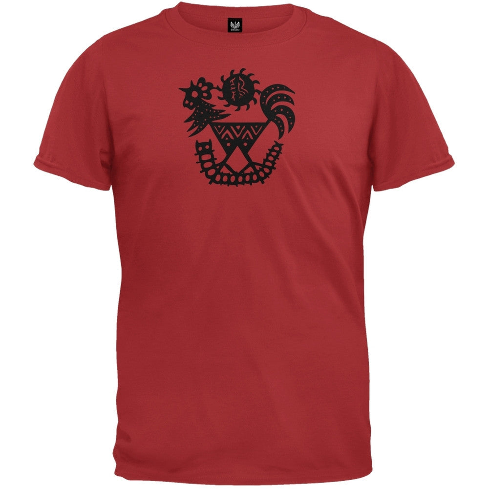 Zodiac Rooster T-Shirt Men's T-Shirts Old Glory 2XL Red 