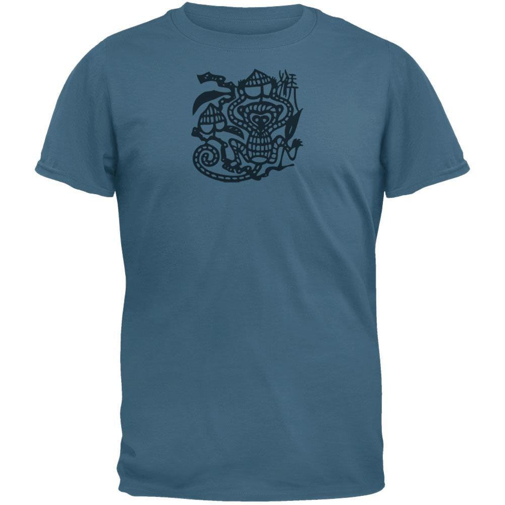 Zodiac Monkey T-Shirt Men's T-Shirts Old Glory 2XL Blue 