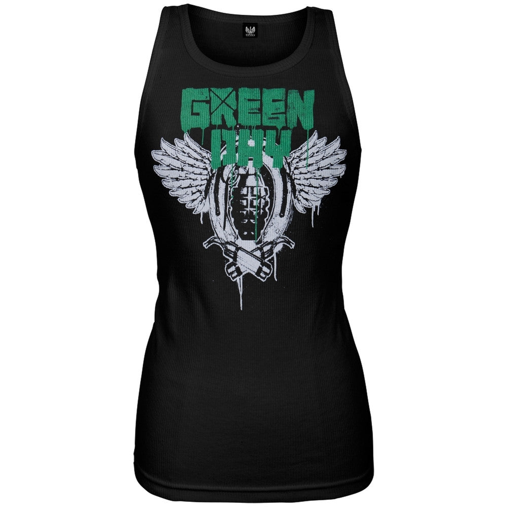 Green Day - Grenades Juniors Tank Top Juniors Tank Tops Green Day   