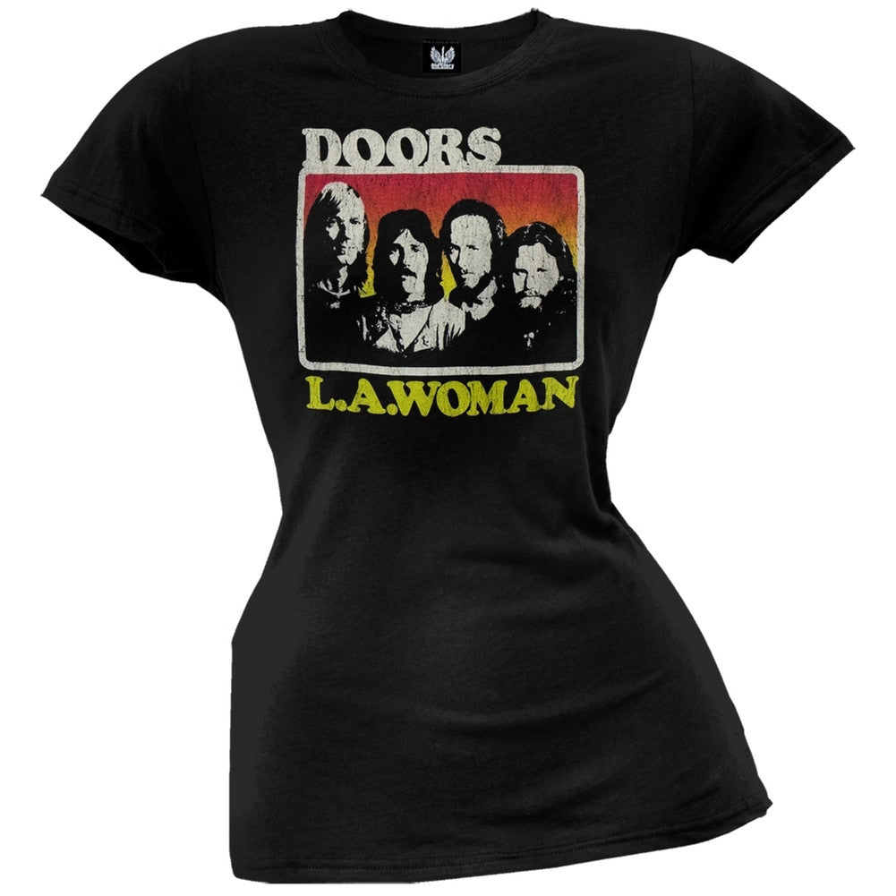 The Doors - LA Woman Juniors T-Shirt Juniors T-Shirts The Doors LG Black