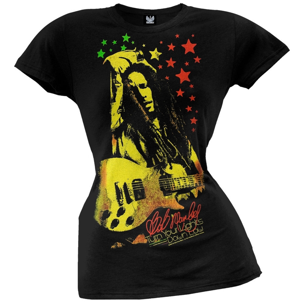 Bob Marley - Down Low Juniors T-Shirt Juniors T-Shirts Bob Marley SM Black