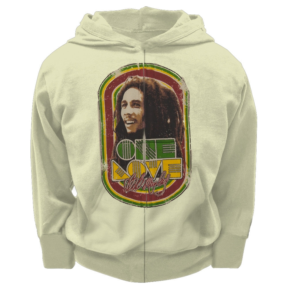 Bob Marley - One Love Toddler Zip Hoodie Toddler Hoodies Bob Marley 2T Off-White 