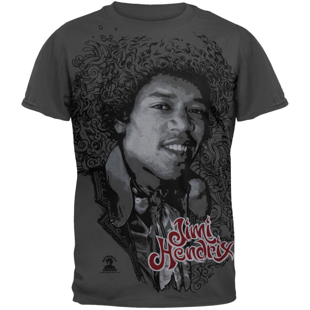 Jimi Hendrix - Mind Music Tie Dye T-Shirt Men's T-Shirts Jimi Hendrix 2XL Grey 