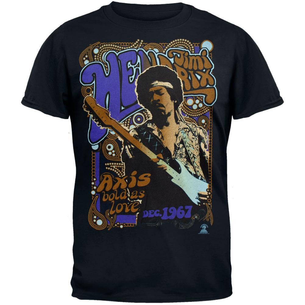 Jimi Hendrix - Axis T-Shirt Men's T-Shirts Jimi Hendrix 2XL Dark Blue 