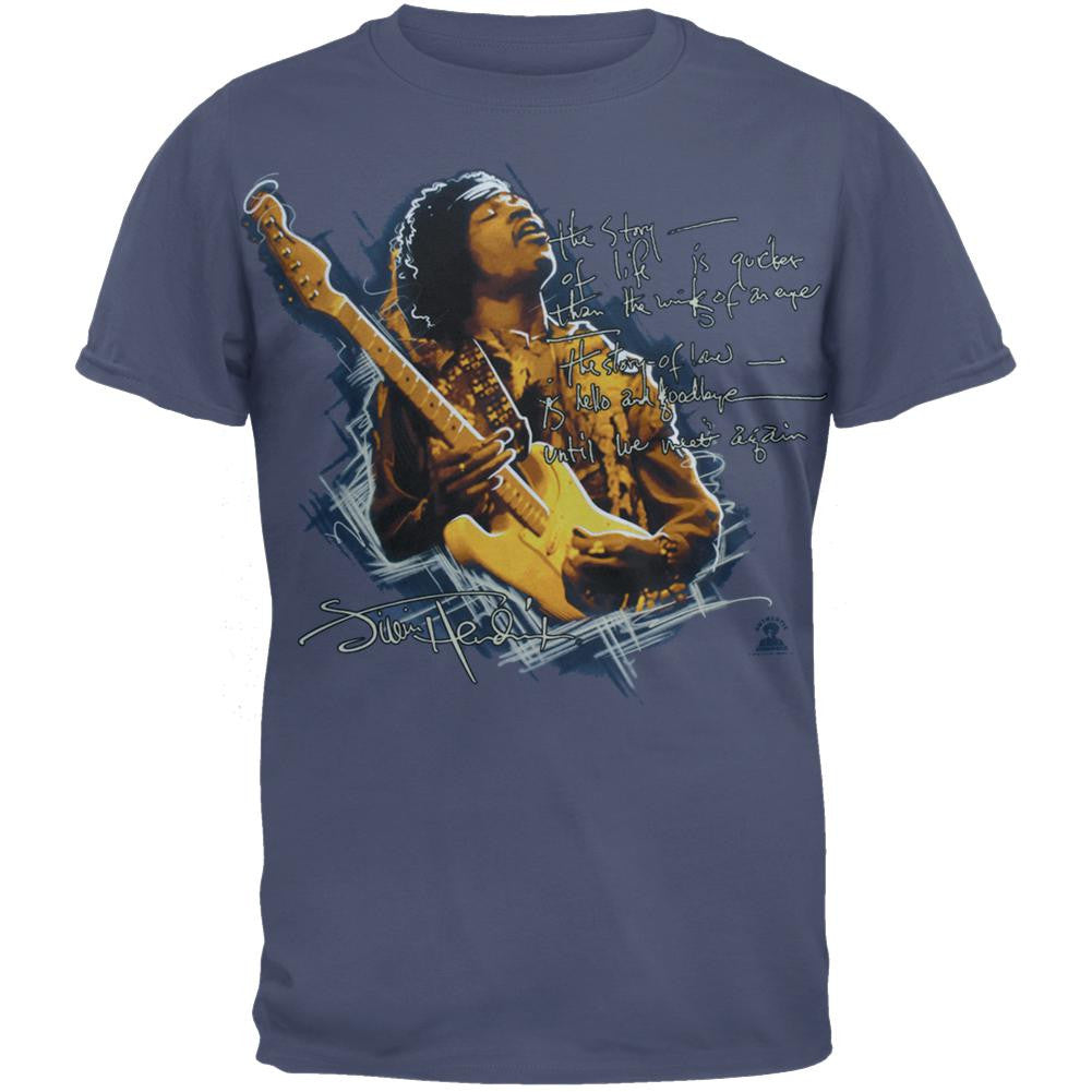 Jimi Hendrix - Story Of Life T-Shirt Men's T-Shirts Jimi Hendrix 2XL Blue 