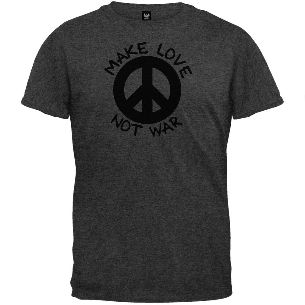 Make Love Not War Dark Grey T-Shirt Men's T-Shirts Old Glory SM Grey 