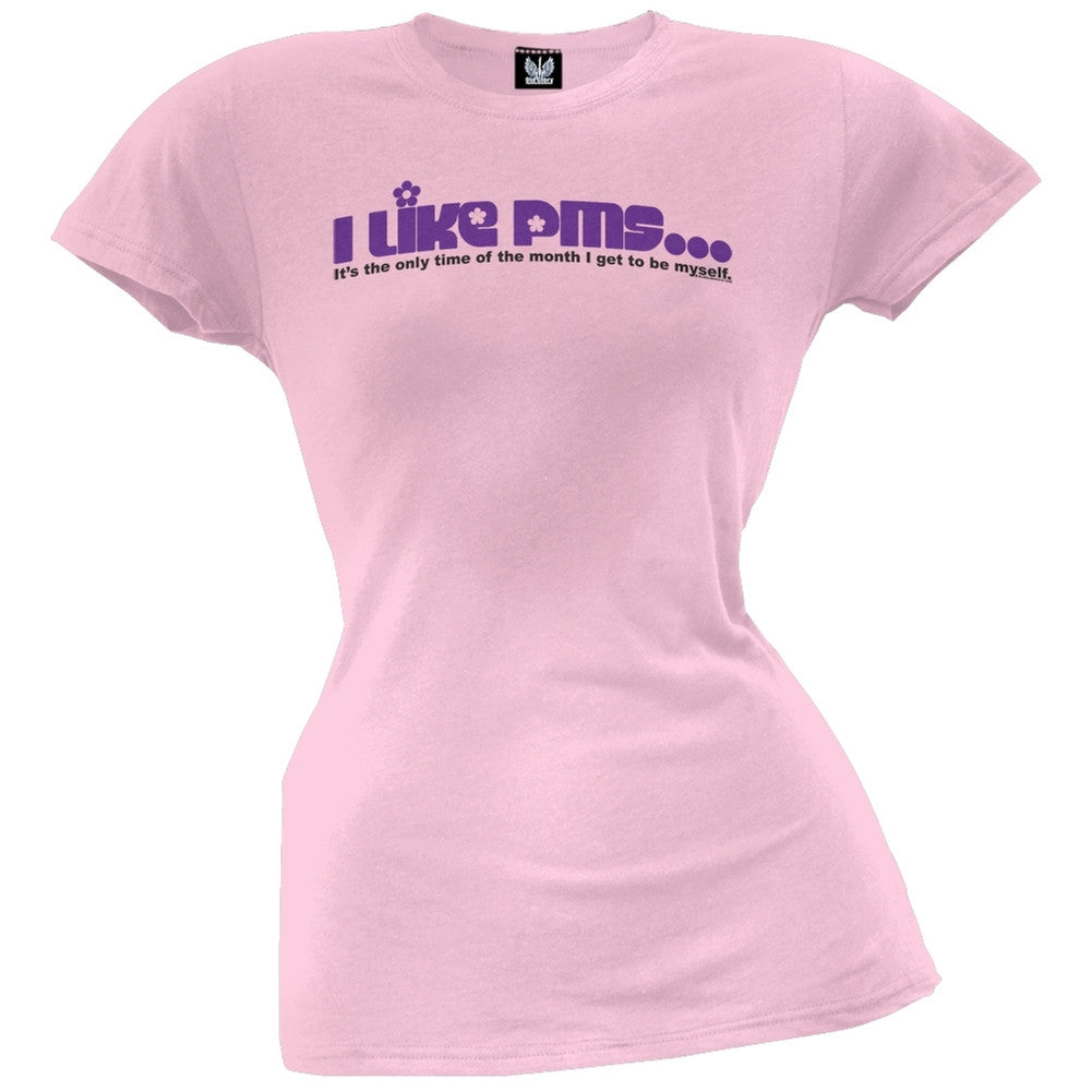 I Like PMS Juniors T-Shirt Juniors T-Shirts Old Glory LG Pink 