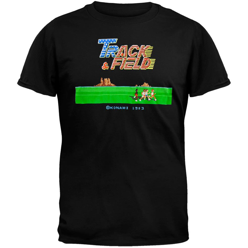 Track & Field - Track Title T-Shirt Men's T-Shirts Nintendo SM Black 