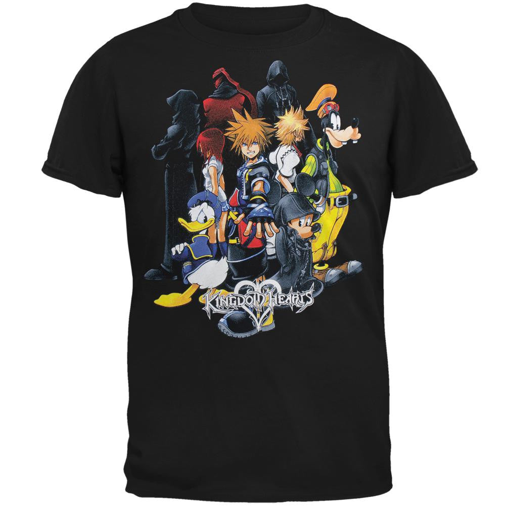 Kingdom Hearts - Hearts Group Youth T-Shirt Youth T-Shirts Kingdom Hearts XL Black 