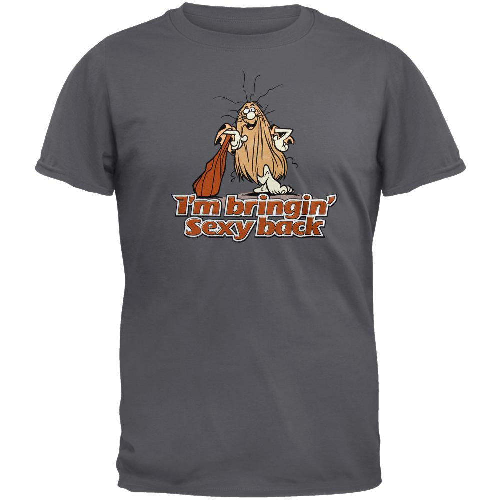 Captain Caveman - Sexy Back Charcoal Grey T-Shirt Men's T-Shirts Captain Caveman LG Grey 