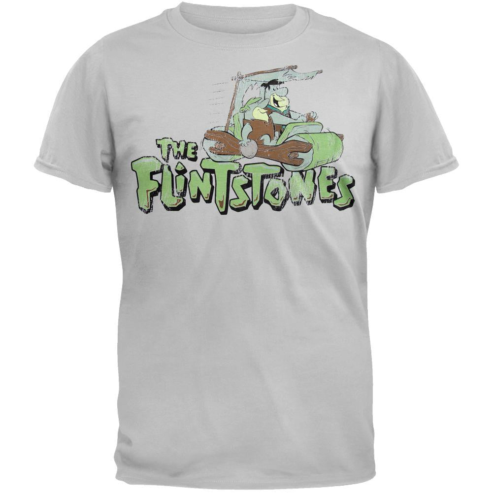 Flintstones - Distressed Foot Power T-Shirt Men's T-Shirts Old Glory LG Grey