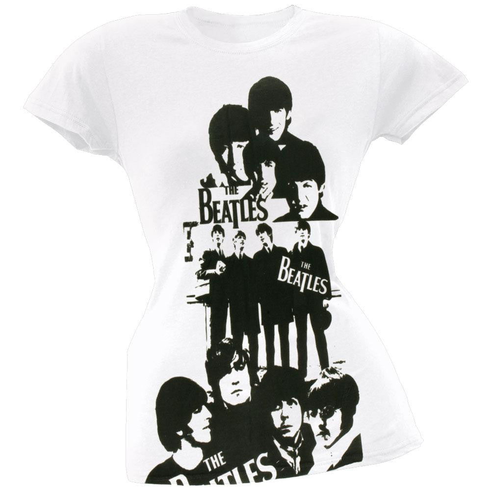 The Beatles - Multi Photo Juniors T-Shirt Juniors T-Shirts The Beatles XL White 