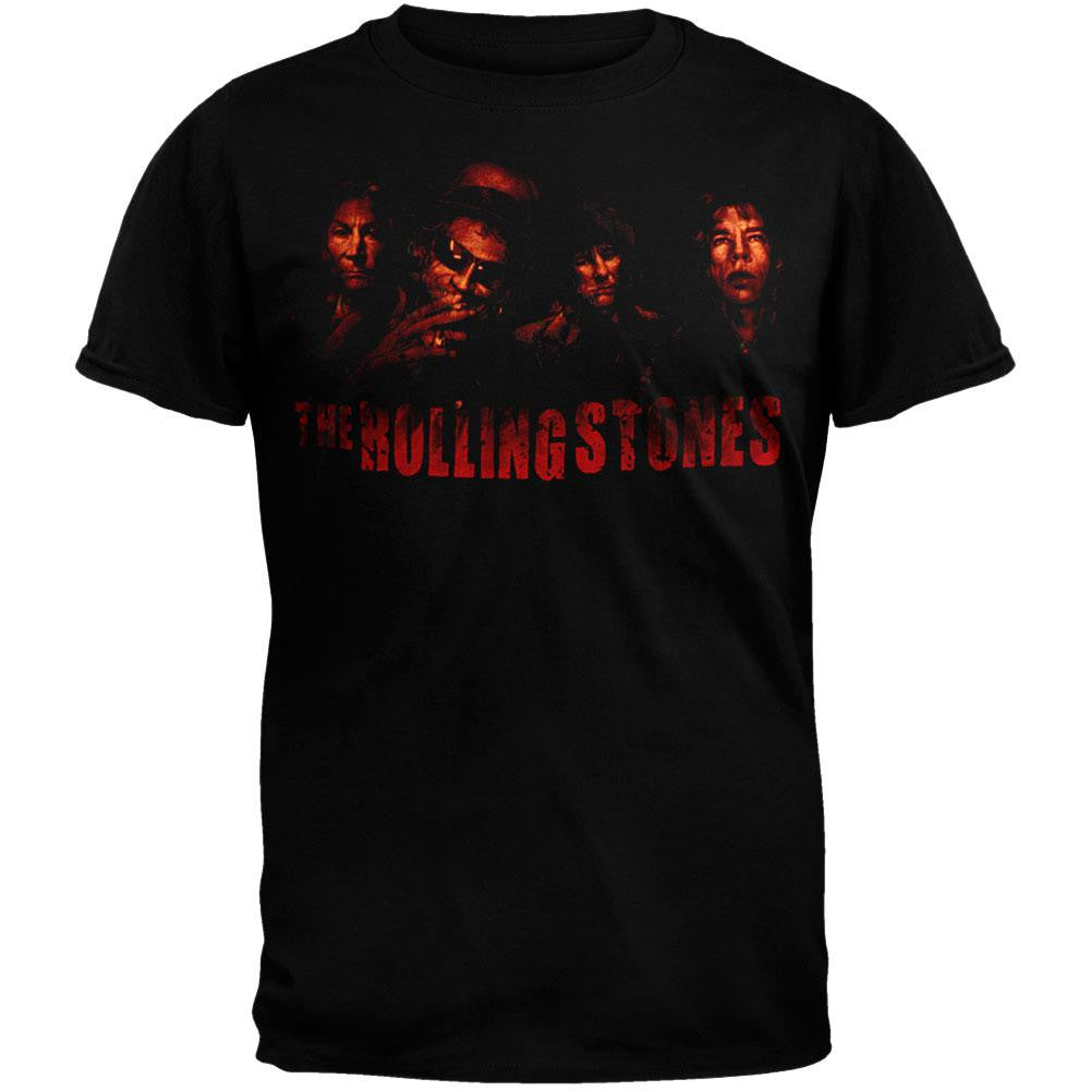 Rolling Stones - Smoke Band T-Shirt Men's T-Shirts Rolling Stones SM Black 