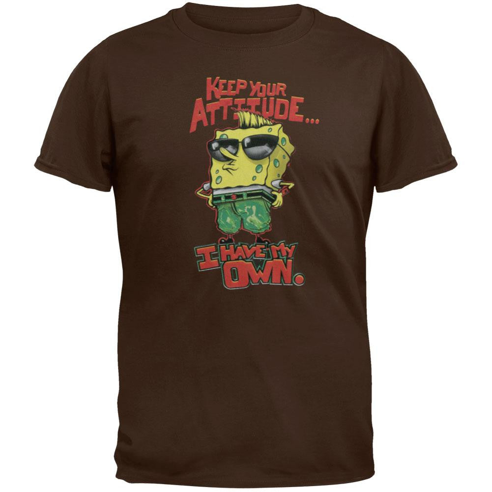 Spongebob Squarepants - Attitude Youth T-Shirt Youth T-Shirts Spongebob Squarepants XS Brown